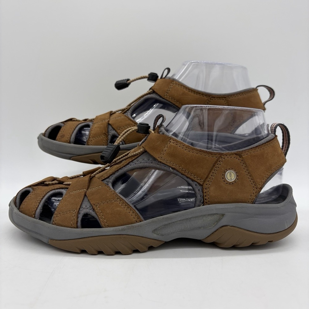 Privo by Clarks Womens 7 Sandals Joyner Brown Leather Hiking Walking Outdoors